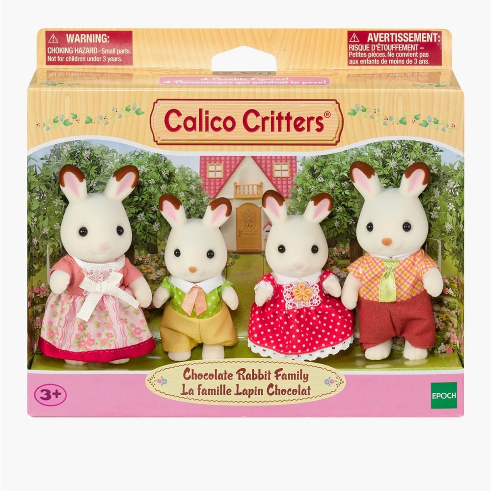 Calico Critters Chocolate Rabbit Family Toy Set